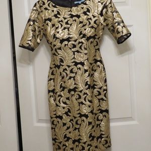 Antonio Melani -  Gold Sequin Cocktail Dress